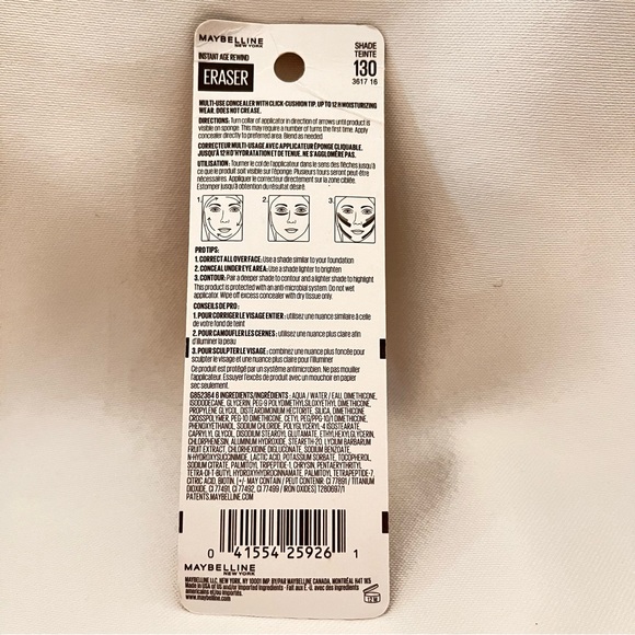 MAYBELLINE Instant Age Rewind Eraser Multi-Use Concealer Medium 130 0.2 oz 6 ml - Picture 7 of 9